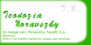 teodozia moravszky business card